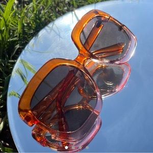 Vintage 60s 70s style square oversize sunglasses